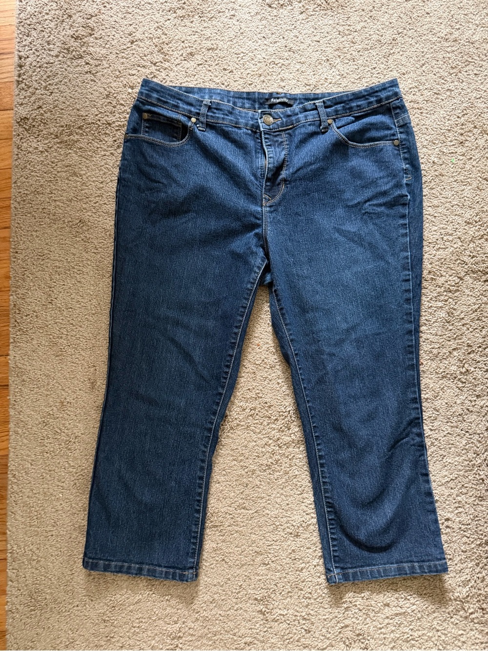 Relativity Dark Blue Cropped Women's Jeans